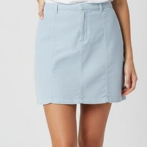 Corduroy Mini Skirt Baby Blue A-Line Women's Size S/M Y2K